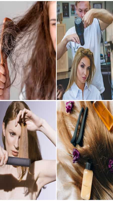Image comparing elastic and inelastic hair strands
