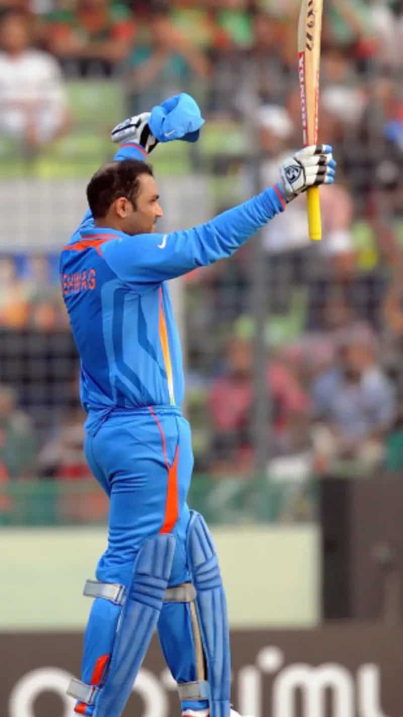 Players who hit double centuries in test and odi format